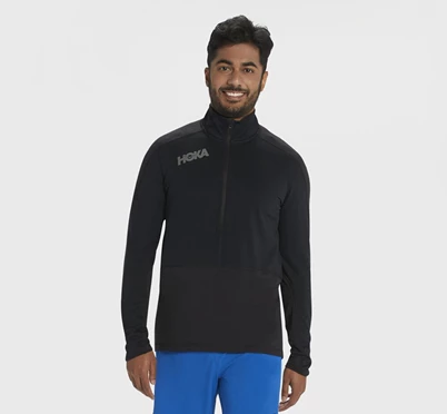 HOKA 1/2 Zip Midlayer Löpning Jacka Herr Svarta | FLK561948