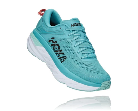 HOKA Bondi 7 Löparskor Dam Blå | FHT517689