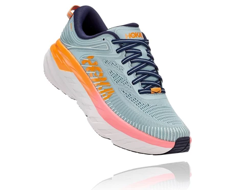 HOKA Bondi 7 Promenadskor Dam Blå / Svarta | FXQ430976