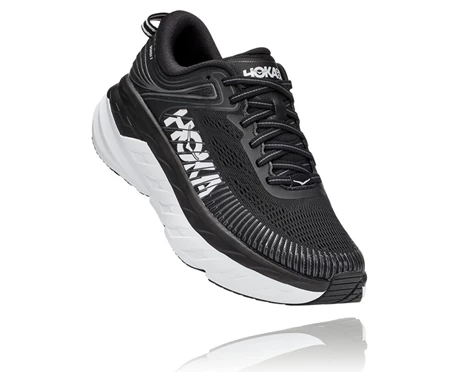 HOKA Bondi 7 Promenadskor Dam Svarta / Vita | VHJ817946
