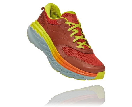 HOKA Bondi L Promenadskor Dam Röda | HIY870942