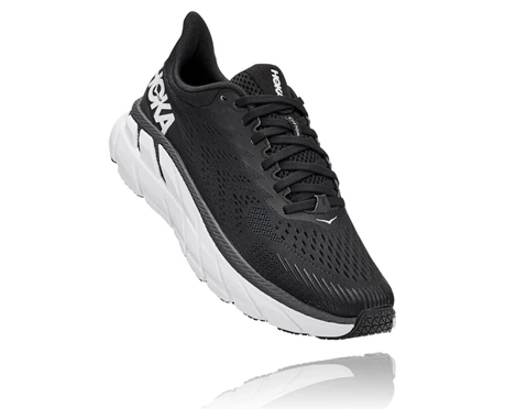 HOKA Clifton 7 Stabila Löparskor Dam Svarta / Vita | MCB472930