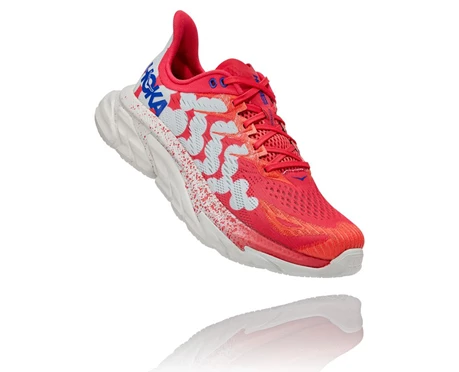 HOKA Clifton Edge Geometric Lifestyle Skor Dam Rosa / Blå Blommiga | XYU970543