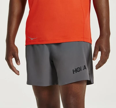 HOKA Glide 5" Kort Löparbyxor Herr Grå / Röda | NJE917624