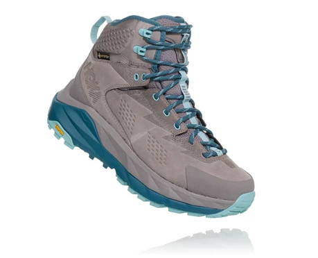 HOKA Kaha Gore-tex Vandringsskor Dam Grå / Ljusturkos | GTE958217