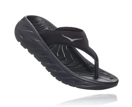 HOKA Ora Recovery Flip Flops Sandaler Dam Svarta / Mörkgrå | XZL581032