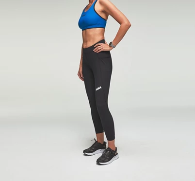 HOKA Performance Crop Tight Löparbyxor Dam Svarta | OBI034712