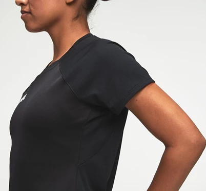 HOKA Performance Kort Sleeve Löpartopp Dam Svarta | NZM472610