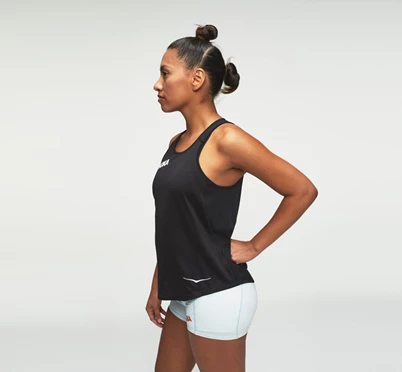 HOKA Performance Tank Löpartopp Dam Svarta | EGY158692
