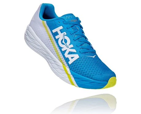 HOKA Rocket X Stabila Löparskor Herr Vita / Blå | PFZ092746
