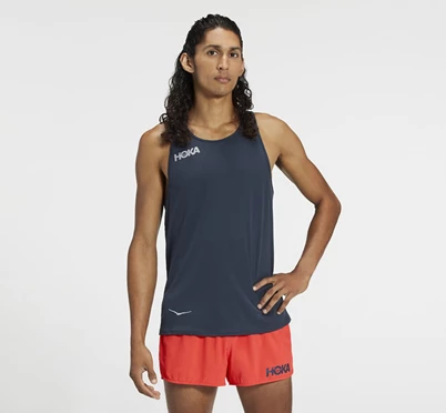 HOKA Singlet Löpartopp Herr Grå | UPT840637