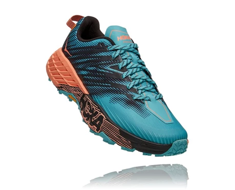 HOKA Speedgoat 4 Löparskor Dam Grå / Blå | LKV095438